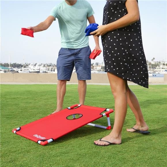 Portable PVC Framed Cornhole Toss Game Set - Picture 5 of 6